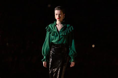 Latex Ruled the Runway at Saint Laurent’s Fall 2020 Show .